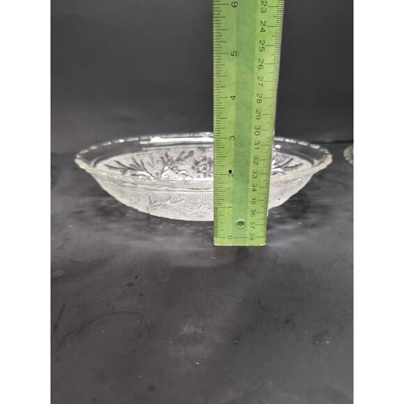 Anchor Hocking Oval Serving‎ Bowl Set, Clear Sandwich Glass, Vintage, Set Of 3 - Picture 4 of 10